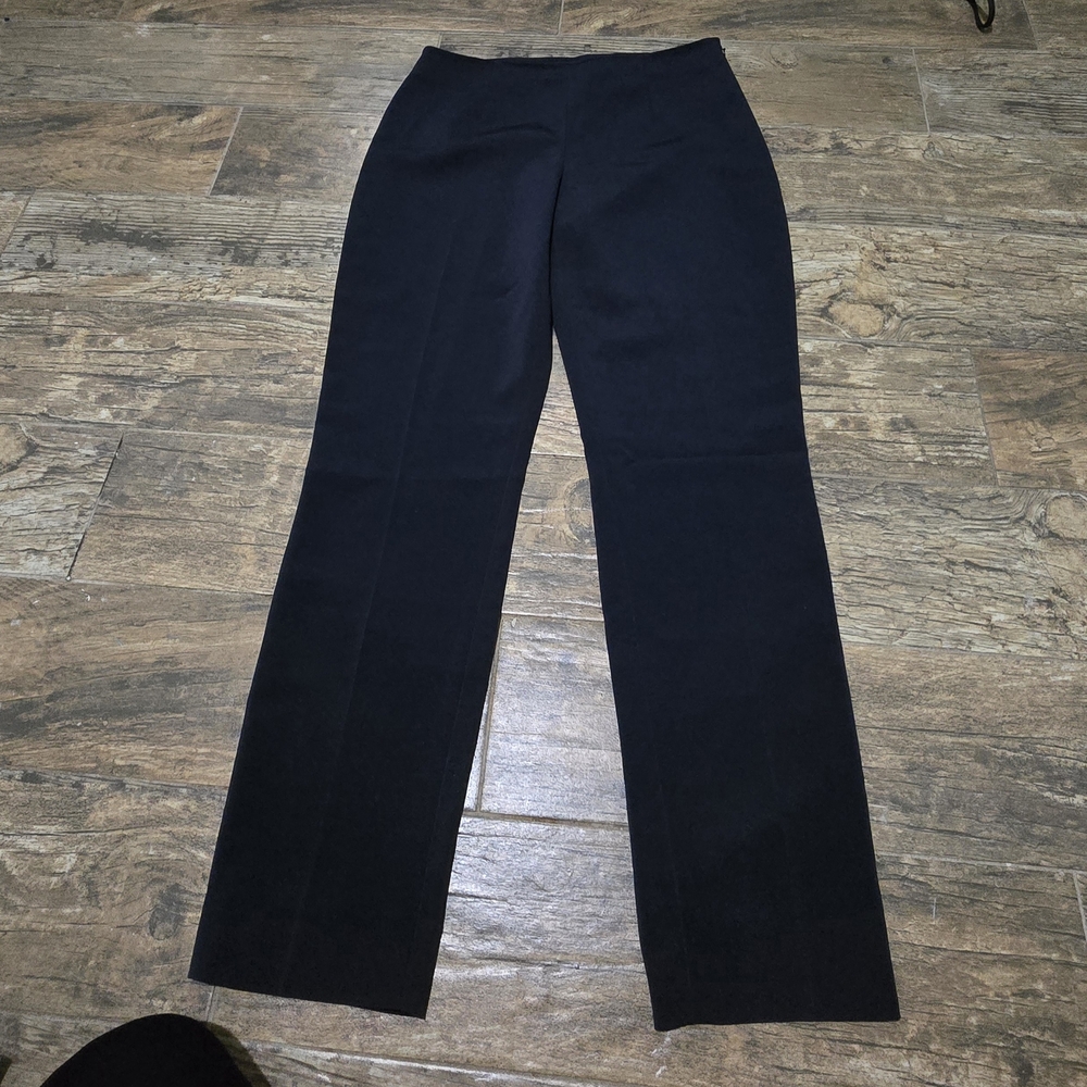 Elie Tahari Navy Straight-Leg Women's Trousers